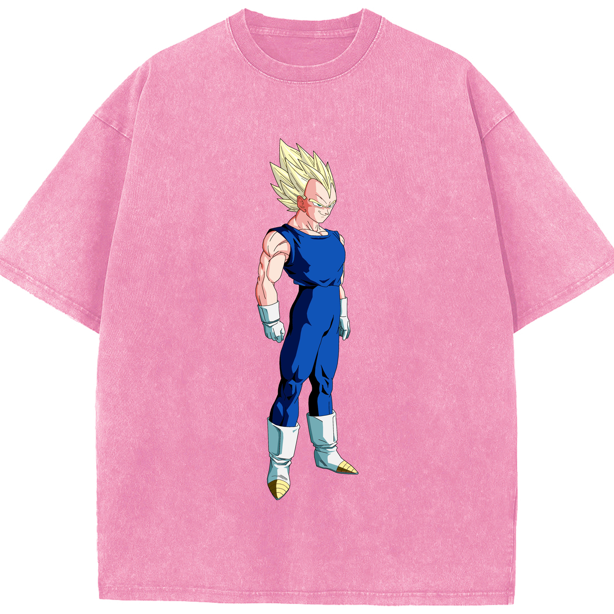 （画像用） ドラゴンボール ベジータ四世（Bejīta Yonsei）DRAGON BALL Vegeta IV 綿100% ヴィンテージ風 半袖Tシャツ（フロントプリント）